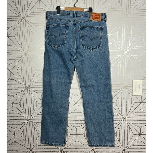 Levi’s 505 Regular Fit Men's Jeans Light Wash Denim Jeans 36x30 100% Cotton $70 - Picture 9 of 9